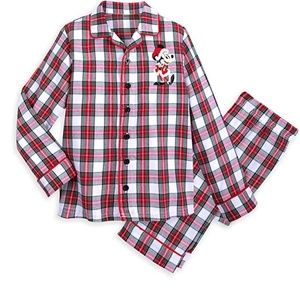 Disney Mickey Mouse Holiday Plaid PJ Set for Boys